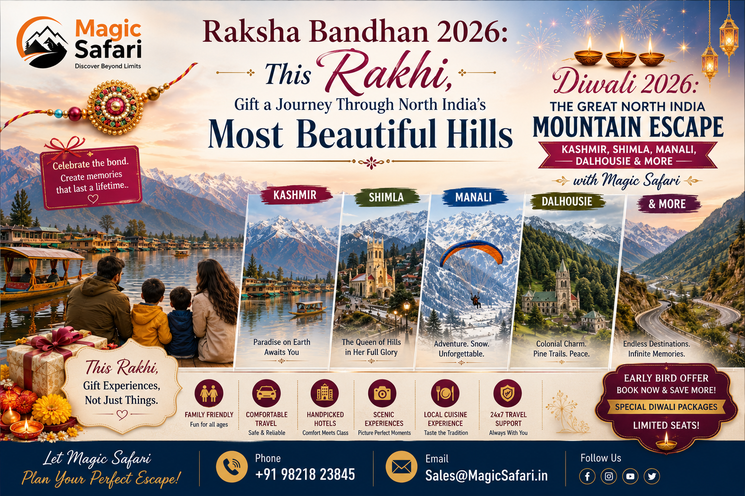 From Kashmir to Manali: 10 North India Escapes to Make Raksha Bandhan 2026 Unforgettable